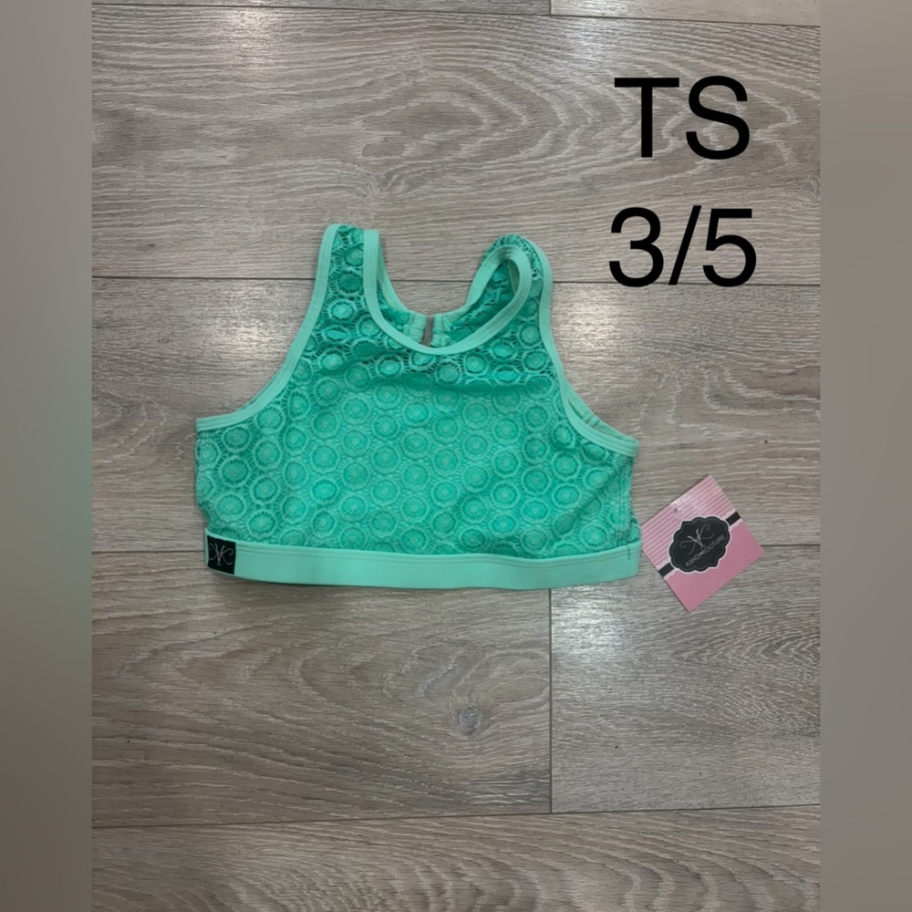 Kandi Kouture Teal Dance Top NWT